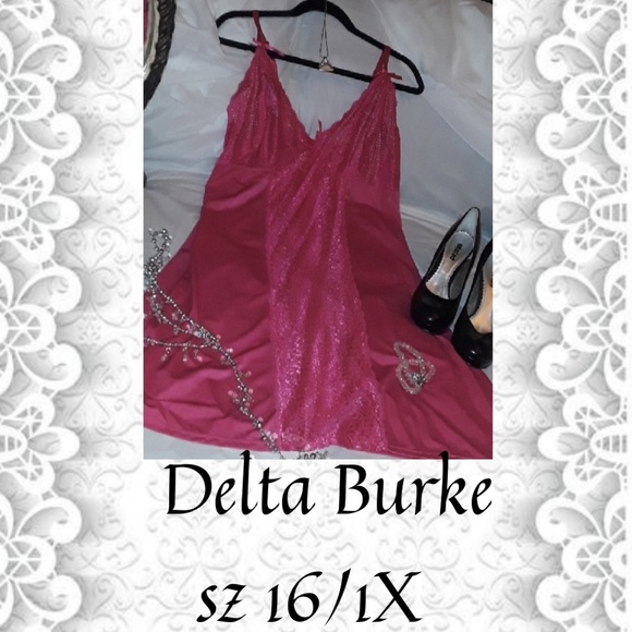 Delta Burke Other - Delta Burke Hot Pink Sexy Slip 1X